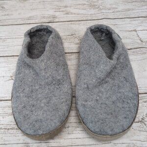 Glerups Grey Wool Felted Slippers Size 44